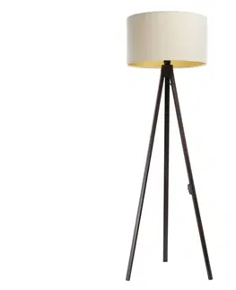 Lampy  Stojacia lampa STANDART 1xE27/60W/230V krémová/wenge 
