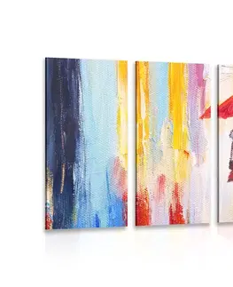 Obrazy láska 5-dielny obraz prechádzka v daždi