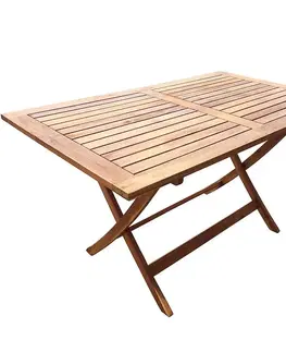 Záhradné stoly Drevený obdĺžnikový stôl 130x80x72 cm