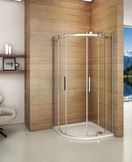 Sprchovacie kúty H K - Štvrťkruhový sprchovací kút DIAMOND S4 90 cm s dvojdielnymi posuvnými dverami L / P variant SE- DIAMONDS490