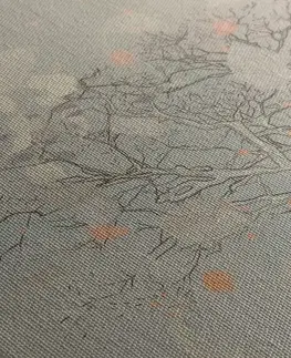 Obrazy stromy a listy Obraz kreslený jesenný strom