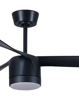 Stropné ventilátory so svetlom Beacon Lighting Stropný LED ventilátor Peregrine, čierna