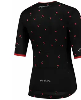 Cyklistické dresy Luxusná dámsky cyklodres Rogelli FRUITY s krátkym rukávom, čierno-červený 010.065