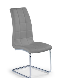 Jedálenské stoličky HALMAR K147 jedálenská stolička sivá / chróm