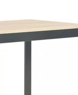 Pracovné stoly Písací stôl 120x60 cm drevotrieska / oceľ Dekorhome Čierna / dub