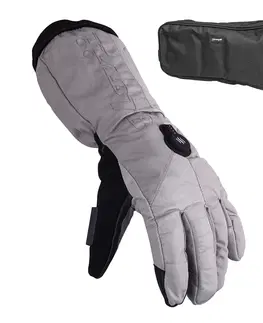Zimné rukavice Vyhrievané lyžiarske a moto rukavice Glovii GS8 šedá - M