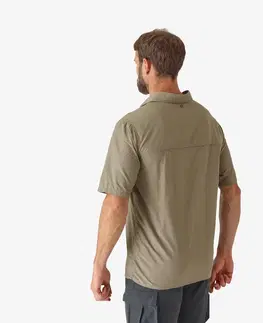 tričká Ľahká košeľa s krátkym rukávom 100 zelená