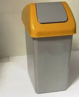 Odpadkové koše Kinekus Kôš na odpad preklápací 25 l, plastový, SWING, oranžovo - sivý