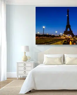 Obrazy mestá Obraz Eiffelova veža v noci