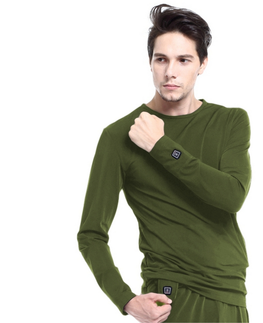 Vyhrievané tričká Vyhrievané tričko s dlhým rukávom Glovii GJ1C zelená - M