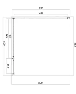 Sprchovacie kúty OMNIRES - MANHATTAN obdĺžnikový sprchovací kút s krídlovými dverami, 90 x 80 cm chróm / transparent /CRTR/ MH9080CRTR