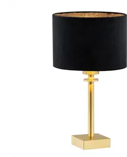 Lampy Argon Argon 8049 - Stolná lampa ABBANO 1xE27/15W/230V mosadz/čierna 