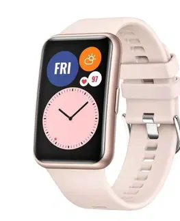 Príslušenstvo k wearables FIXED Silikónový remienok pre Huawei Watch FIT, ružová