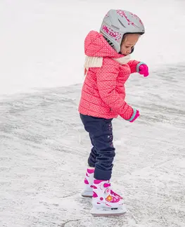 Korčule na ľad Detské zimné korčule WORKER Izabely Pro - s kožušinkou XS (25-29)