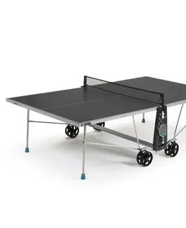 stolný tenis Outdoorový stôl Free 100X na stolný tenis sivý