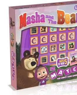 Hračky spoločenské hry pre deti TREFL - hra Máša a medveď Match