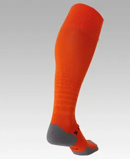 ponožky Detské vrúbkované futbalové ponožky Viralto Club oranžové