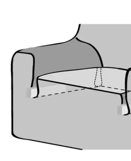 Sedacie súpravy Poťah na sedačku multielastický, Denia, smotanový kreslo 70 - 110 cm