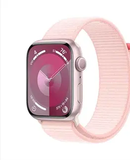 Inteligentné hodinky Apple Watch Series 9 GPS 45mm ružová , hliníkové puzdro so športovým remienkom svetlá ružová MR9J3QCA