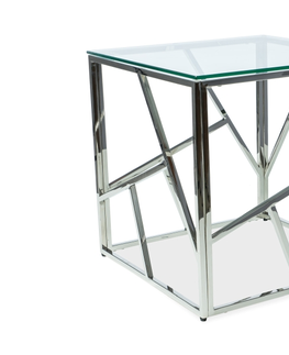 Konferenčné stolíky ESKADA B konferenčný stolík 55x55 cm, zlatý/dymové sklo