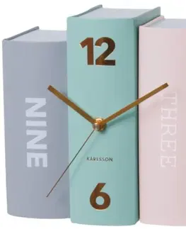 Hodiny Stolové hodiny Karlsson Kniha 5515 pastell 20 cm