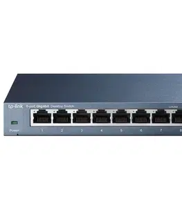 Switche TP-Link TL-SG108 8x gigabitový sieťový switch stolný, kovová sivá TL-SG108