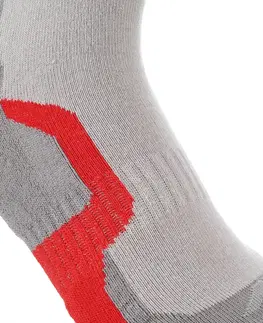 ponožky Detské vysoké turistické ponožky Crossocks červené 2 páry