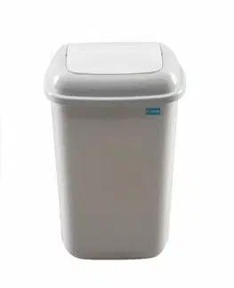 Odpadkové koše Kinekus Kôš na odpad preklápací 28 l, plastový, QUATRO, mramor