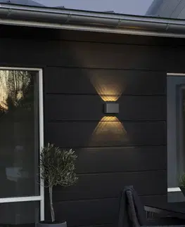 Vonkajšie nástenné svietidlá Konstsmide Vonkajšie nástenné LED Chieri, 8-pl, antracit