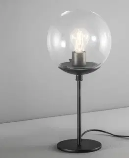 Stolové lampy Metallux Stolná lampa Global Ø 20 cm čierna