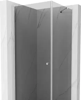 Vane MEXEN/S - Pretória sprchovací kút 90x90, grafit, chróm + sprchová vanička vrátane sifónu 852-090-090-01-40-4070