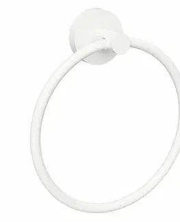 Kúpeľňový nábytok Sapho XR411W X-Round White držiak uterákov kruh, biela