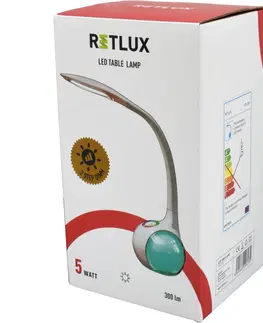 Stolové lampy Retlux RTL 202 Stolná LED lampa s ambientným podsvietením biela, 5 W