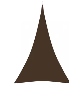 Stínící textilie Tieniaca plachta trojuholníková 5 x 7 x 7 m oxfordská látka Dekorhome Sivohnedá taupe