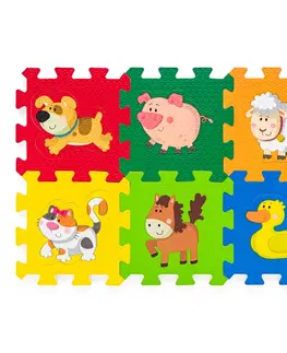 Puzzle Plastica Penové puzzle so zvieratkami, 6 ks