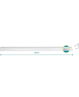 Svietidlá Retlux RLL 503 Lineárne LED svietidlo s trubicou T5 studená biela, 31,3 cm