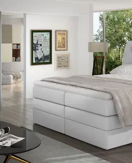 Manželské postele MEMENTO 18 boxpringová posteľ 160 x 200 cm, Soft 17