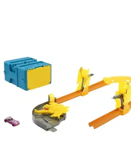 Hračky - autodráhy a garáže pre autíčka MATTEL - Hot Wheelittle Smoby track builder dráha v boxíku, Mix Produktov