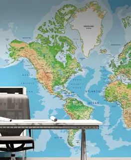 Samolepiace tapety Samolepiaca tapeta klasická mapa sveta