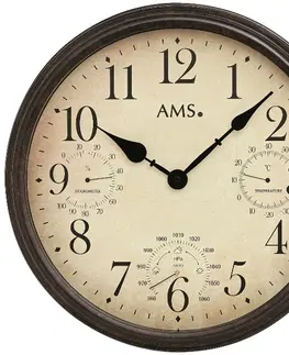 Hodiny Nástenné hodiny 9463 AMS meteostanica 42cm