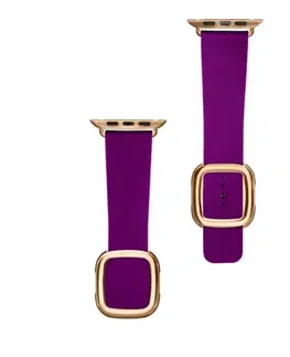 Príslušenstvo k wearables Kožený remienok COTEetCI Nobleman pre Apple Watch 42/44/45mm, fialový