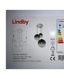 Svietidlá Lindby Lindby - Luster na lanku ROBYN 3xE27/40W/230V 