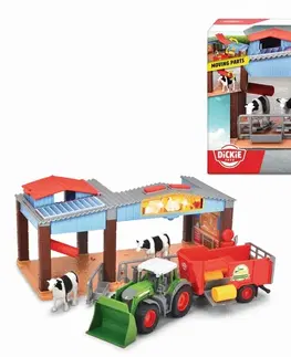 Hračky - dopravné stroje a traktory DICKIE - Farma s traktorom Fendt