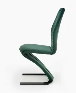 Jedálenské stoličky a kreslá Jedálenská stolička K442 Halmar Tmavo zelená