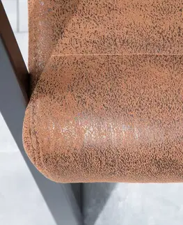 Lavice do jedálne LuxD Dizajnová lavica Maximiliano vintage hnedá