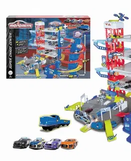 Hračky - autodráhy a garáže pre autíčka MAJORETTE - Garáž Super Chase Center