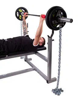 Ostatné fitness náradie Vzpieračské reťaze s tyčou inSPORTline Chainbos Set 2x25 kg