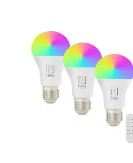 LED osvetlenie  Neo  NEO 07712CDO-SADA 3xLED RGB Stmievateľná žiarovka E27/9W/230V Wi-Fi Tuya+DO 