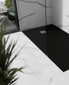 Vane MEXEN - Stone+ sprchová vanička obdĺžniková 160x100, čierna 44701016