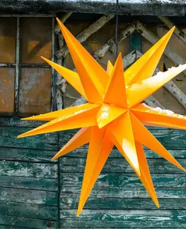 Vianočné svetelné hviezdy STERNTALER Dekoračná hviezda XXL exteriér 18-cípa Ø 80cm žltá